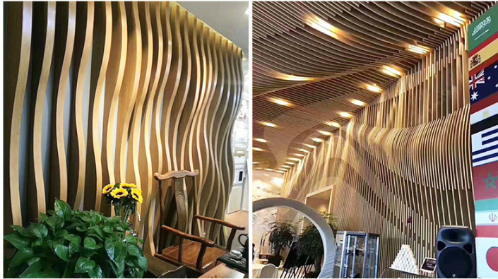 弧形铝方通幕墙 弧形铝方通幕墙