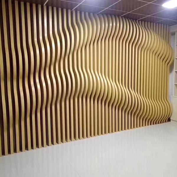 弧形铝方通幕墙远效果图 弧形铝方通幕墙远效果图